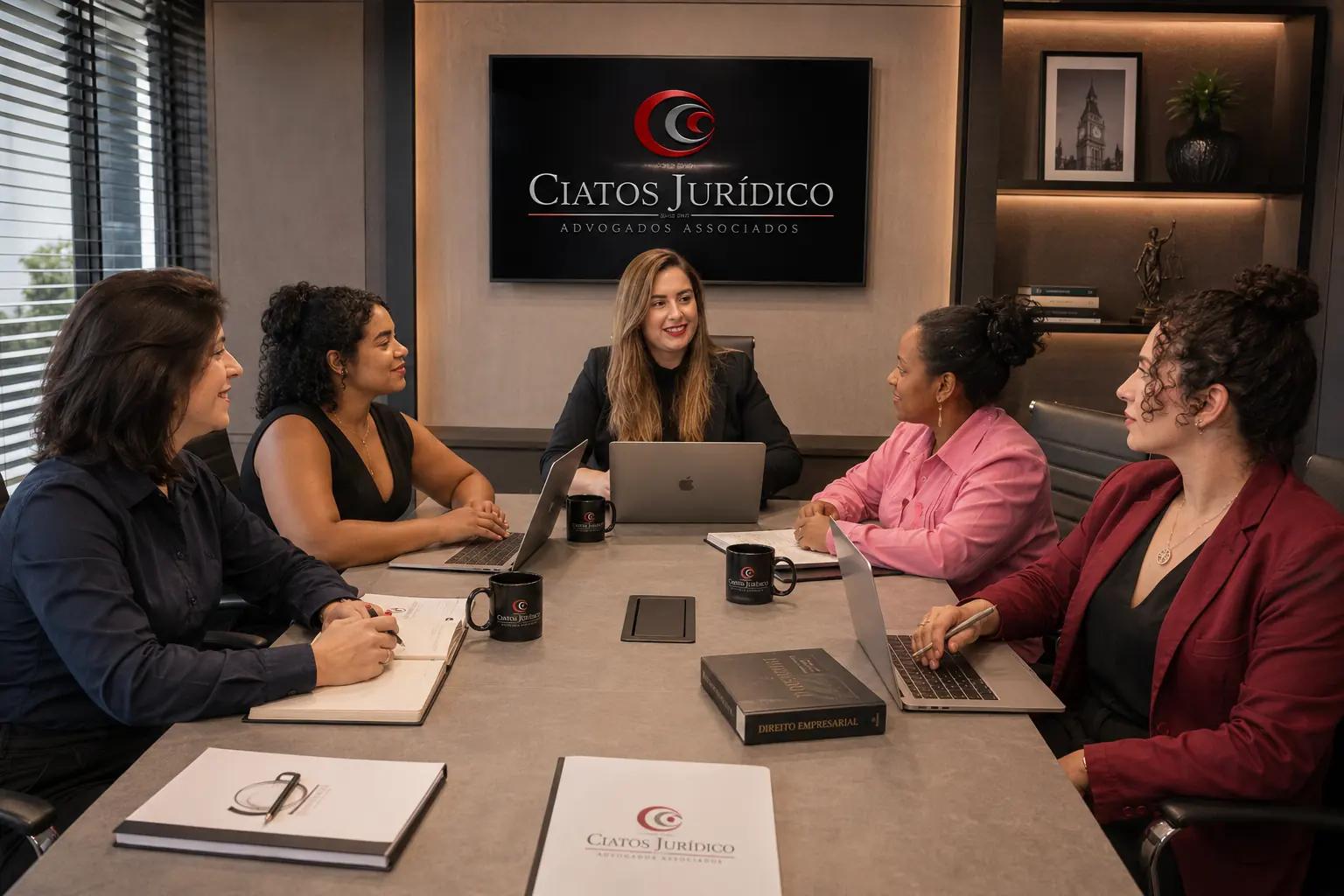 Equipe e ambiente da Ciatos Jurídico